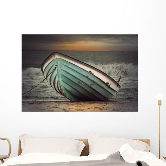 Vintage Boat Stormy Weather Wall Decal