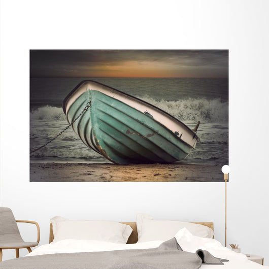 Vintage Boat Stormy Weather Wall Decal
