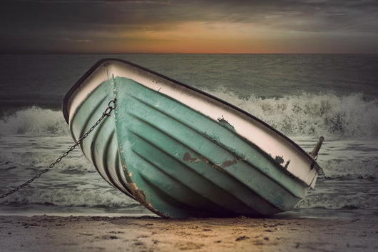 Vintage Boat Stormy Weather Wall Decal