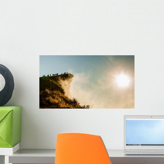 Sunrise with Peak Mountain Wall Decal