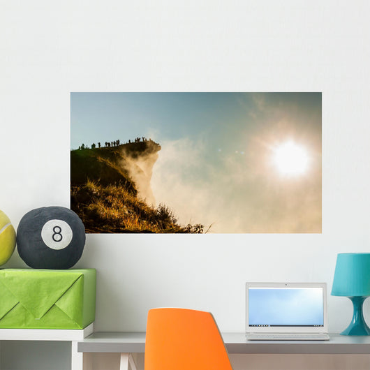 Sunrise with Peak Mountain Wall Decal