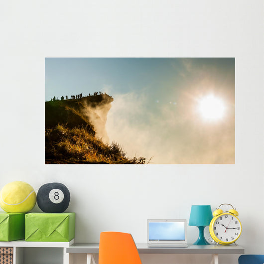 Sunrise with Peak Mountain Wall Decal