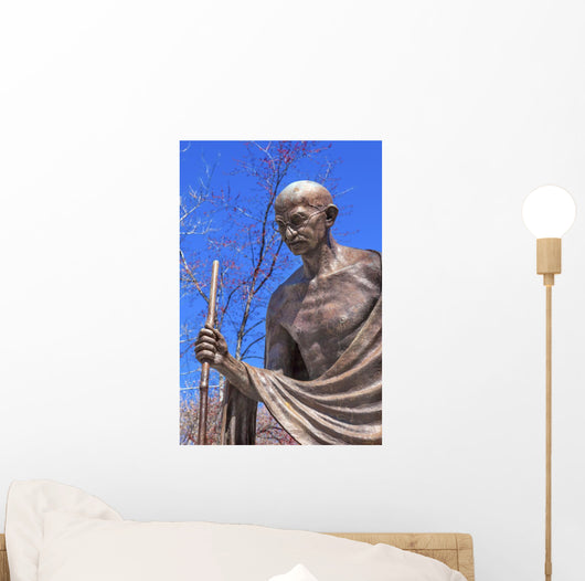 Gandhi Statue Indian Embassy Wall Decal