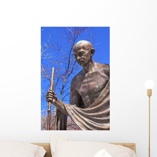 Gandhi Statue Indian Embassy Wall Decal