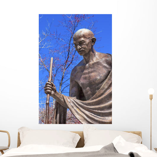 Gandhi Statue Indian Embassy Wall Decal