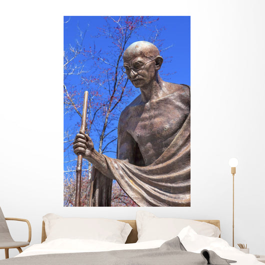 Gandhi Statue Indian Embassy Wall Decal