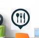 Cutlery Icon Map Pin Wall Decal