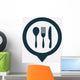 Cutlery Icon Map Pin Wall Decal