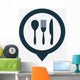 Cutlery Icon Map Pin Wall Decal