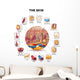 Skin Anatomy round Shape Wall Decal