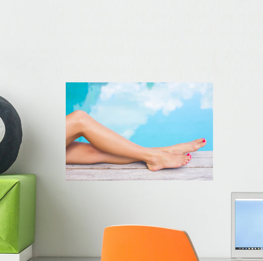 Beautiful Women Legs Pool Wall Decal