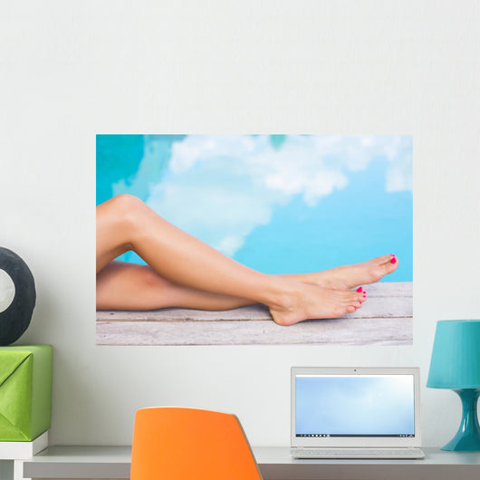 Beautiful Women Legs Pool Wall Decal