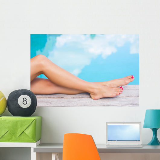 Beautiful Women Legs Pool Wall Decal