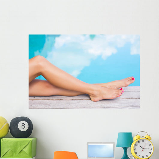 Beautiful Women Legs Pool Wall Decal