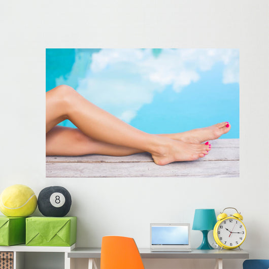 Beautiful Women Legs Pool Wall Decal