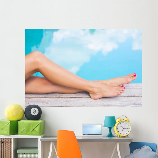 Beautiful Women Legs Pool Wall Decal