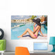 Woman Relaxing Luxury Resort Wall Decal