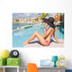 Woman Relaxing Luxury Resort Wall Decal
