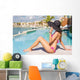 Woman Relaxing Luxury Resort Wall Decal