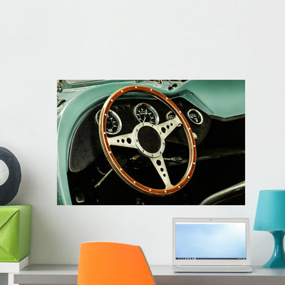 Interior Classic Kit Car Wall Decal shown on a wall