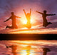 Friends Jumping Wall Decal