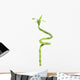 Bamboo Green Plant White Wall Decal