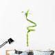 Bamboo Green Plant White Wall Decal