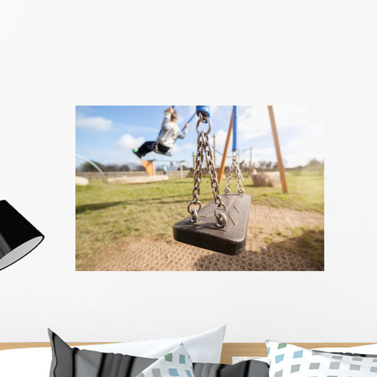Empty Playground Swing Wall Decal