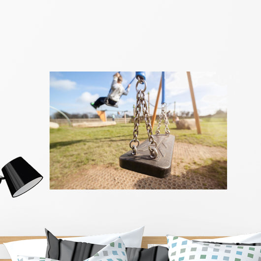 Empty Playground Swing Wall Decal