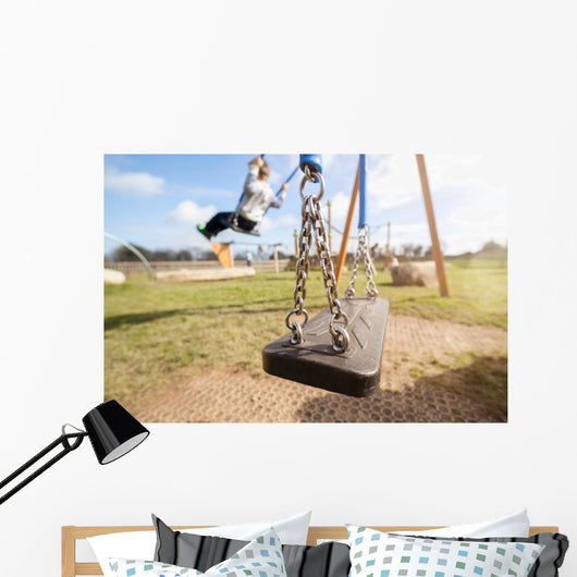 Empty Playground Swing Wall Decal