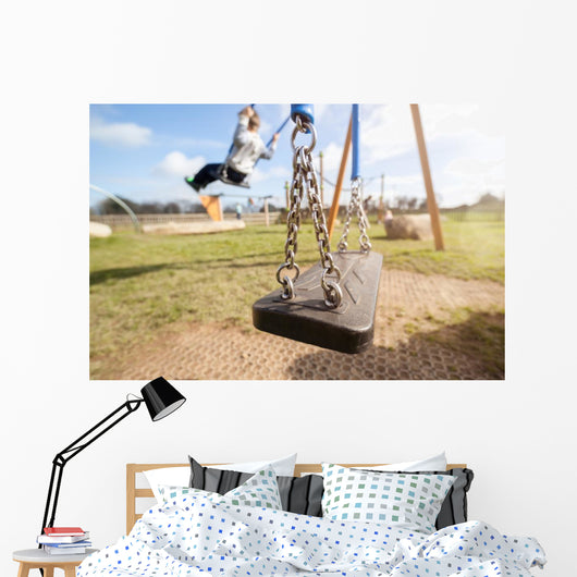 Empty Playground Swing Wall Decal