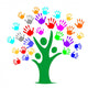 Friendship Hands Tree Team Wall Decal