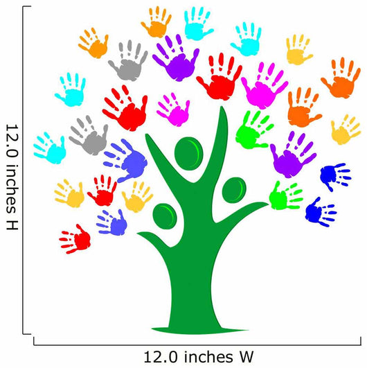 Friendship Hands Tree Team Wall Decal