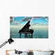 Blue Ocean Piano Wall Decal