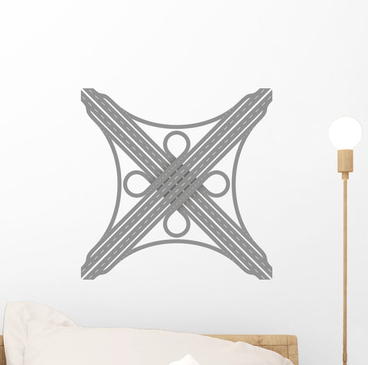 Cloverleaf Interchange Road Junction Wall Decal