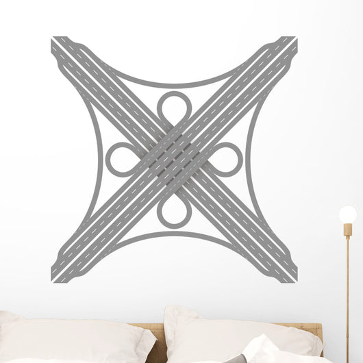 Cloverleaf Interchange Road Junction Wall Decal