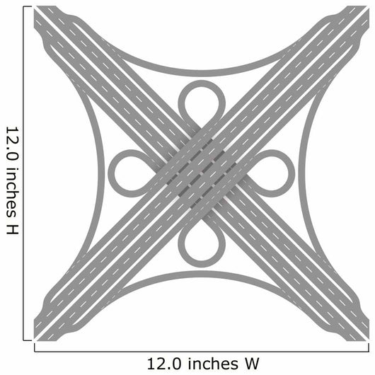 Cloverleaf Interchange Road Junction Wall Decal