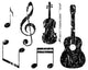 Grunge Elements Music Wall Stickers Wall Decal