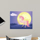 Moon and Unicorn Wall Decal Design 3