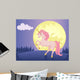 Moon and Unicorn Wall Decal Design 3
