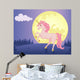 Moon and Unicorn Wall Decal Design 3