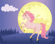 Moon and Unicorn Wall Decal Design 3
