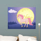 Moon and Unicorn Wall Decal Design 2