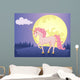 Moon and Unicorn Wall Decal Design 2