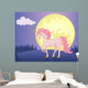 Moon and Unicorn Wall Decal Design 2