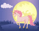 Moon and Unicorn Wall Decal Design 2