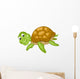 Cute Sea Turtle Cartoon Wall Decal