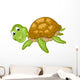 Cute Sea Turtle Cartoon Wall Decal