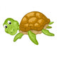 Cute Sea Turtle Cartoon Wall Decal