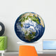 Earth Globe Map Wall Decal Design 1